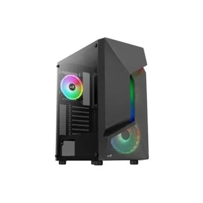 Caja Atx Semitorre Gaming Aerocool Scape Black V3 Frontal Con