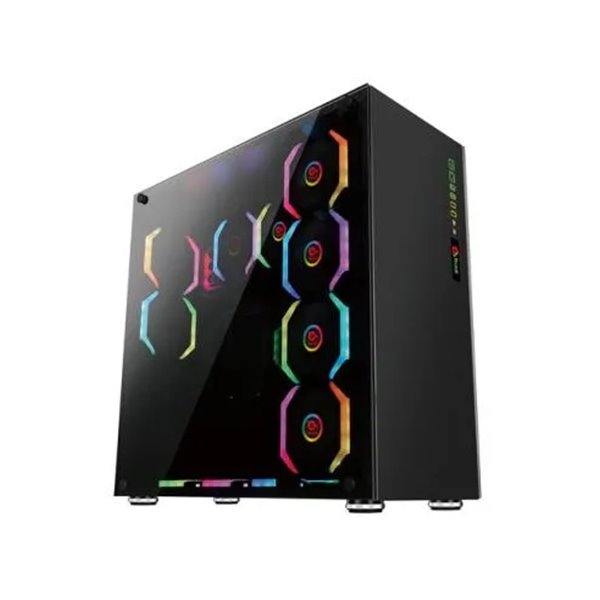 Caja Atx Semitorre Gaming Talius Avalon Cristal Templado 4fan Usb 3.0