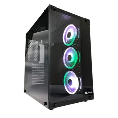 Caja Atx Semitorre Gaming Talius Cronos Black Rgb Cristal