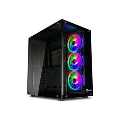 Caja Atx Semitorre Gaming Talius Cronos Black Rgb Cristal