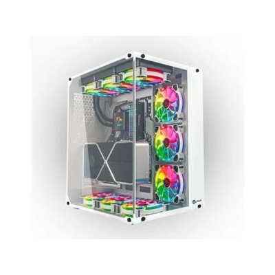 Caja Atx Semitorre Gaming Talius Cronos Frost Rgb Cristal