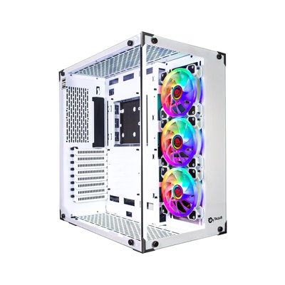 Caja Atx Semitorre Gaming Talius Cronos Frost Rgb Cristal