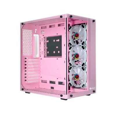 Caja Atx Semitorre Gaming Talius Cronos Orchid Rgb Cristal