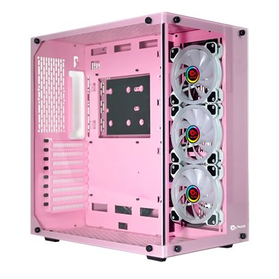 Caja Atx Semitorre Gaming Talius Cronos Orchid Rgb Cristal