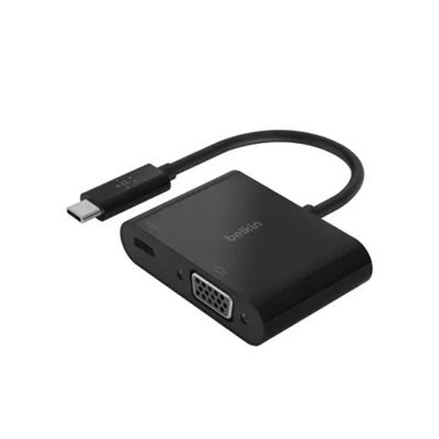 Adaptador Belkin Avc001btbk De Usb-c A Vga + Carga Color Negro