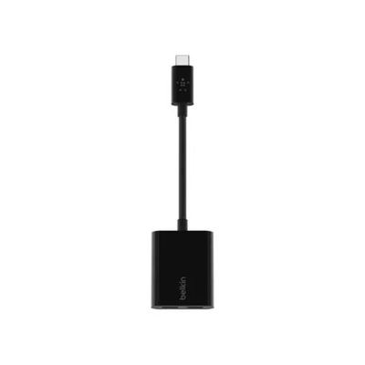 Adaptador Belkin F7u081btblk Usb-c De Audio Y Carga Color Negro