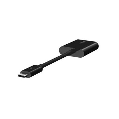 Adaptador Belkin F7u081btblk Usb-c De Audio Y Carga Color Negro