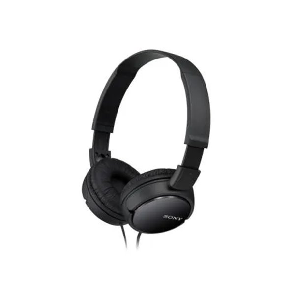 Headset Sony Mdr-zx110pk Compactos Cable 1.2m Conexion Jack 3.5 Con Control Remoto Color Negro