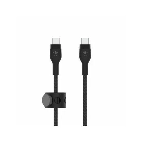 Cable Belkin Cab011bt1mbk Usb-c A Usb-c Boost Charge 1m Silicona Trenzado Negro Cierre Magnetico