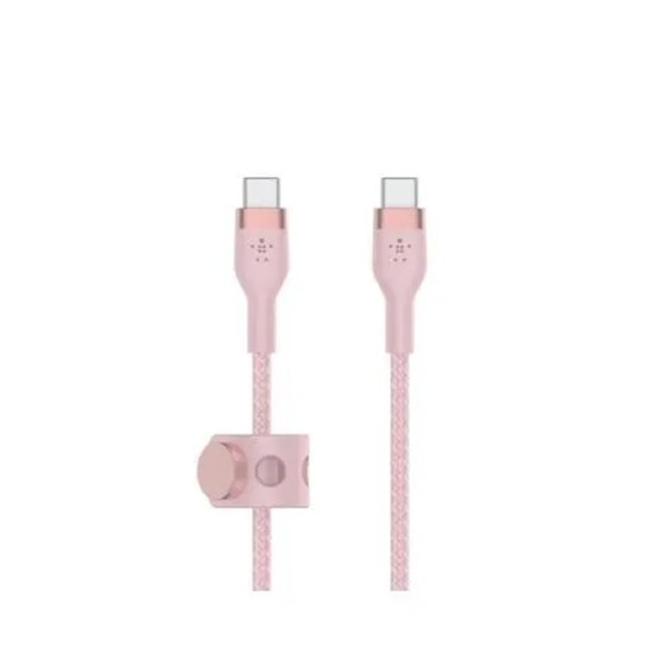 Cable Belkin Cab011bt1mpk Usb-c A Usb-c Boos Charge™ 1m Silicona Trenzado Clip Iman Color Rosa