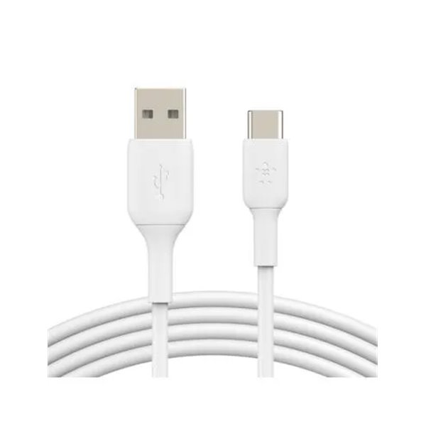 Cable Belkin Cab001bt1mwh2pk Usb-c A Usb-a Boos Charge™ 1m Color Blanco Pack 2 Unidades