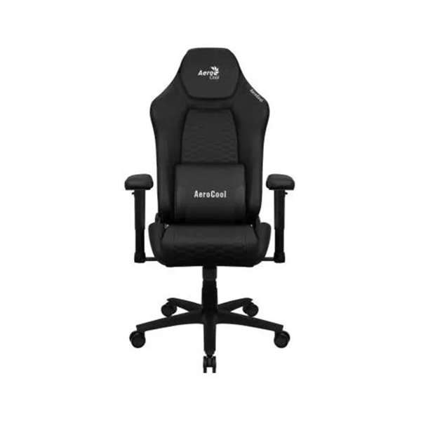 Silla Gaming Aerocool Crown Diseño Premium Cuero Sintetico Aeroweave Negra Con Reposabrazos 2d Cojin Lumbar Respaldo Ajustable