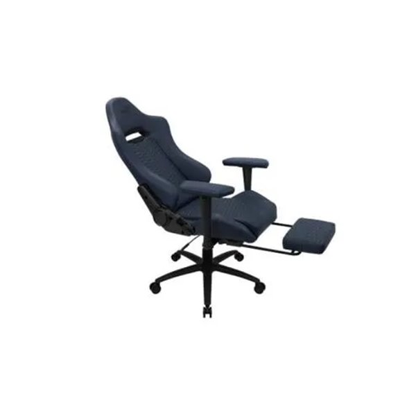 Silla Gaming Con Extension De Reposapies Aerocool Royal Navy Blue Piel Sintetica Reposabrazos Ajustable Y Acolchado