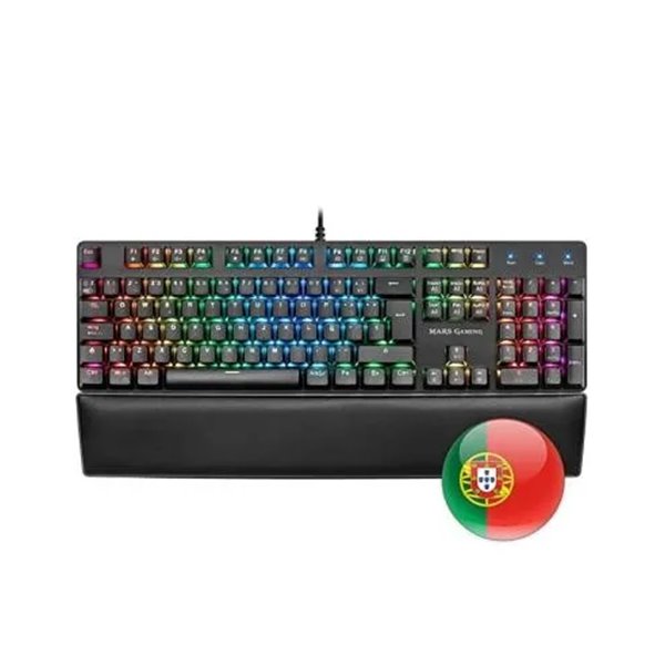 Teclado Mecanico Mars Gaming Portugues Mk5 Switch Azul Outemu Sq Chip Vision Mcu Personalizacion Por