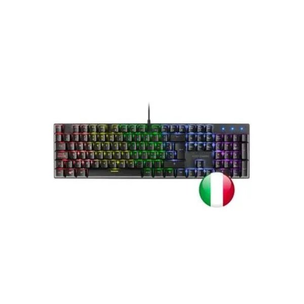 Teclado Mecanico En Italiano Mars Gaming Mk422 Black Switch Azul Pr De 100hz Anti-ghosting Avanzado Iluminacion Rgb