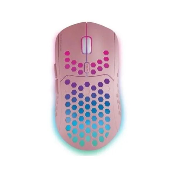 Mouse Mars Gaming Wireless Rgb Mmw3 Pink Usb 2.4g Bateria Recargable 3200dpi Ultraligero Hive Iluminacion Rgb Flow