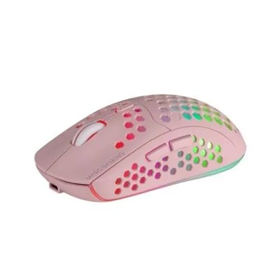 Mouse Mars Gaming Wireless Rgb Mmw3 Pink Usb 2.4g Bateria