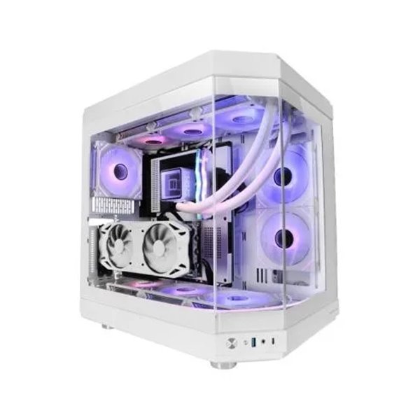 Caja Atx Semitorre Gaming Mars Gaming Mc3t Color Blanco Vista Panoramica 3 Paneles De Cristal Templa