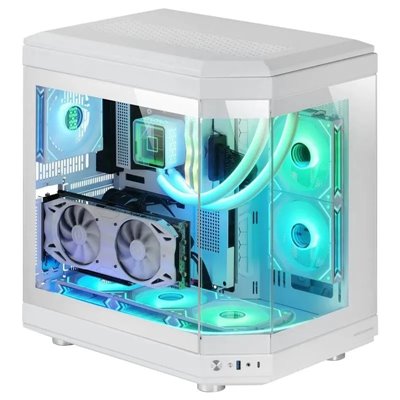 Caja Atx Semitorre Gaming Mars Gaming Mc3t Color Blanco Vista