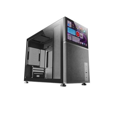 Caja Microatx Gaming Mars Gaming Mc-lcd Negra Con Pantalla Ips