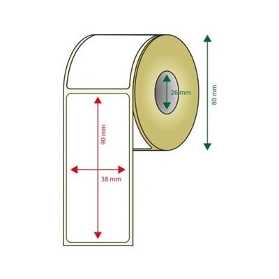 Pack De 6 Rollos De Etiquetas Adhesivas Termicas Blancas Approx