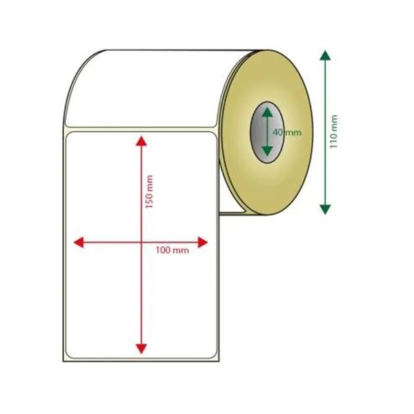 Pack De 6 Rollos De Etiquetas Adhesivas Termicas Blancas Approx Ancho 110mm Tamaño Etiqueta 100x150mm 400u Por Rollo