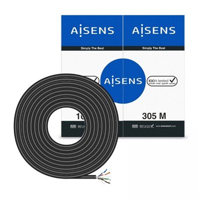 Aisens Bobina de cable RJ45 para Exteriores UTP Cat.5e Rigido