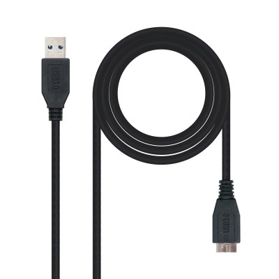 Cable USB 3.0 Nanocable 10.01.1101-BK/ USB Macho - MicroUSB