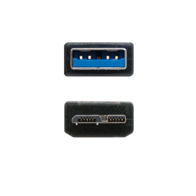 Cable USB 3.0 Nanocable 10.01.1101-BK/ USB Macho - MicroUSB