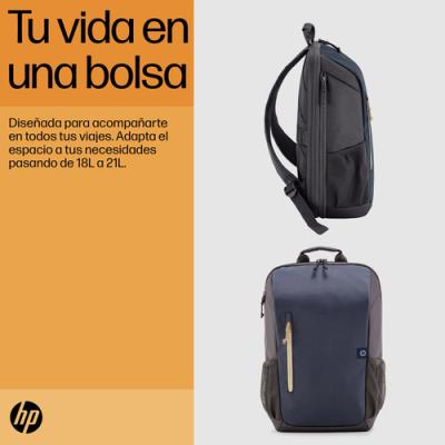 Mochila HP Travel 6B8U7AA para Portátiles hasta 15.6'/ Azul