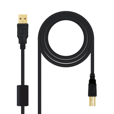 Cable USB 2.0 Impresora Nanocable 10.01.1203/ USB Tipo-B Macho