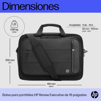 Maletín HP Renew Executive para Portátiles hasta 16'/ Negro