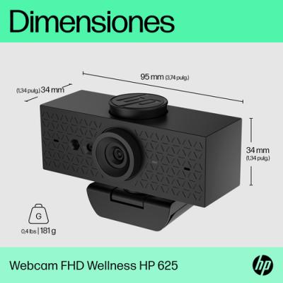 Webcam HP 625 FHD Enfoque Automático/ 1920 x 1080 Full HD