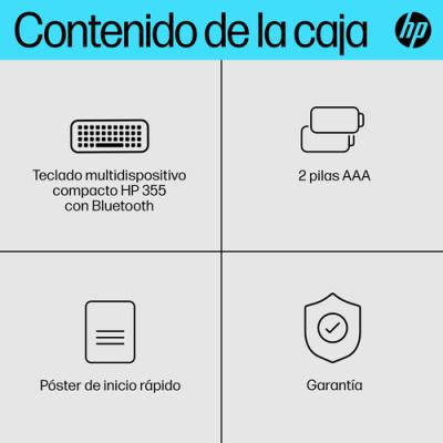 Teclado Compacto Inalámbrico por Bluetooth HP 355 Bluetooth/