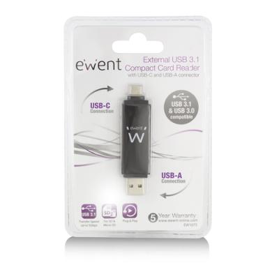 Ewent ew1075 usb3.1 gen 1 compact card reader all