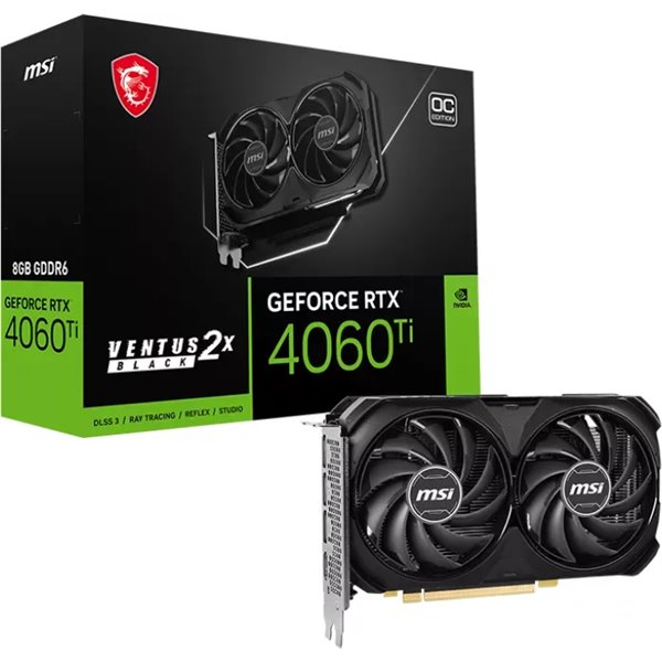 MSI VENTUS 2X BLACK Geforce RTX 4060 Ti 8GB GDDR6