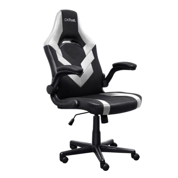 Silla Gamer Trust Gxt 703 Negra/blanca 25130 Elevador De Gas Clase 4 Reposabrazos Abatibles Bloqueo De Inclinacion Max. 140kg