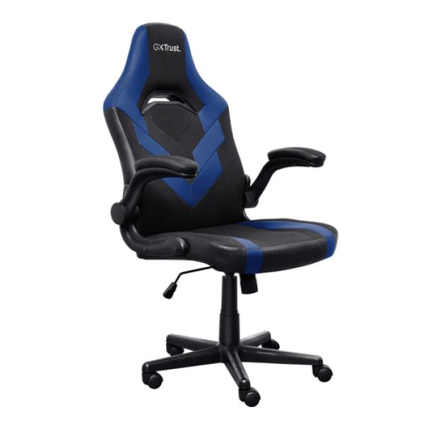 Silla Gamer Trust Gxt 703 Negra/azul 25129 Elevador De Gas Clase 4 Reposabrazos Abatibles Bloqueo De Inclinacion Max. 140kg