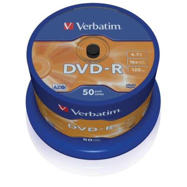 DVD-R Verbatim Advanced AZO 16X/ Tarrina-50uds