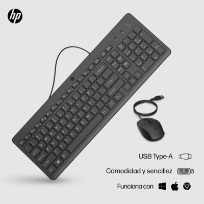 Teclado y Ratón HP 150/ Negro