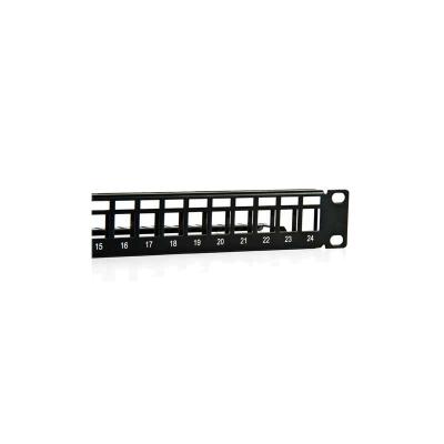 2lan patch panel 19" vacio 24 puertos utp