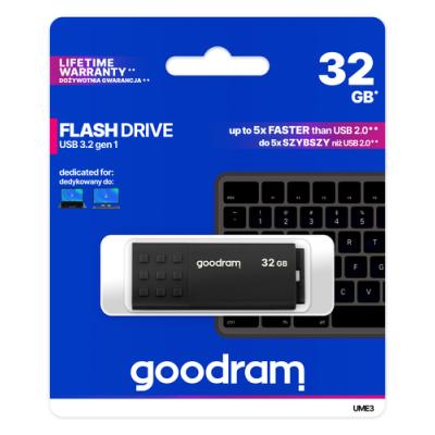 Goodram ume3 lápiz usb 32gb usb 3.0 negro