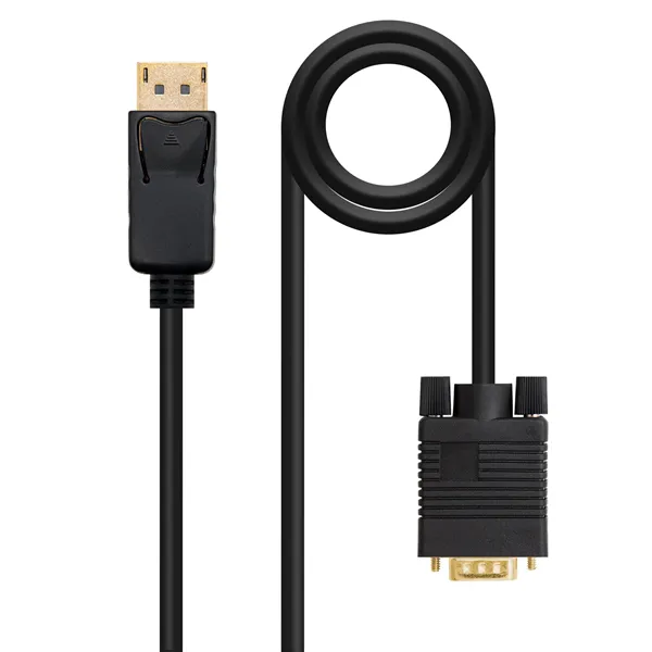 Cable Conversor Nanocable 10.15.4401/ DisplayPort Macho - VGA Macho/ 1m/ Negro