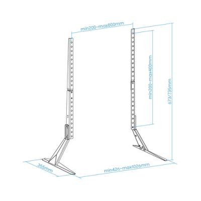 Tooq db2375f-b soporte mesa pantallas 23"-75"