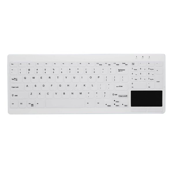 Cherry Active Key Teclado lavable/desinfectable con touch, español blanco