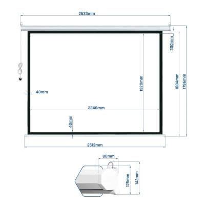 Iggual pack 5 x pantalla 106" 16:9 234x131 eléctri