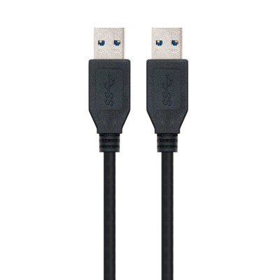 Cable USB 3.0 Nanocable 10.01.1002-BK/ USB Macho - USB Macho/