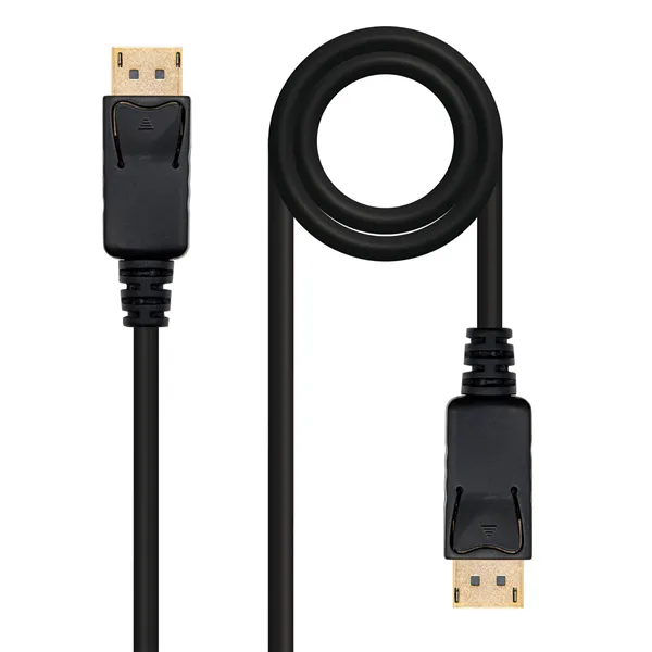 Cable DisplayPort 1.2 4K Nanocable 10.15.2300/ DisplayPort Macho - DisplayPort Macho/ 50cm/ Negro