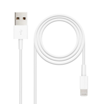 Cable USB 2.0 Lightning Nanocable 10.10.0400/ USB Macho -