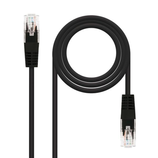 Cable de Red RJ45 UTP Nanocable 10.20.0401-BK/ Cat.6/ 1m/ Negro